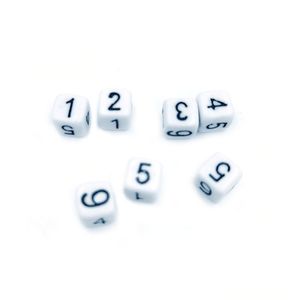 Tiny Small dice 8mm plastic acrylic number  digital game dice board game