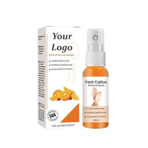 Customizable Logo Foot Care Spray Green Tea Orange Foot Exfoliate Peel Off Spray Cracked Heels Dead Skin Calluses Bulk Orders