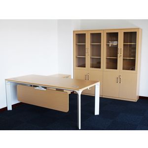 Factory direct price good quality OEM  MFC luxury solid wooden durable executive desk CEO boss manager table