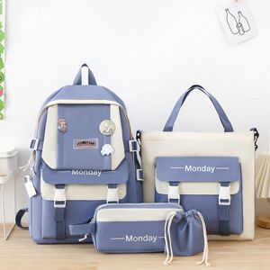wholesale price 2024 new design Backpack Junior And High School Students Canvas Outdoor School Backpack Travel Bag