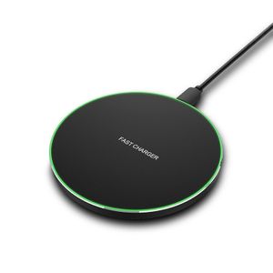 Qi Metal 10W For iPhone 12 11 8 X XR XS QC3.0 Fast Wireless Charging for Samsung S20 Note 8 9 Portable Wireless Charger
