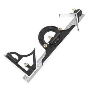12 inch Adjustable Sliding universal Combination Square Ruler Carpenter woodworking Try Square Level Measuring tools ANGLE SET