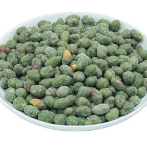 Half coated peanuts wasabi flavor snack