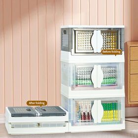 Factory Direct Sales 30 L Plastic Stackable Closet Organize Foldable Storage Box