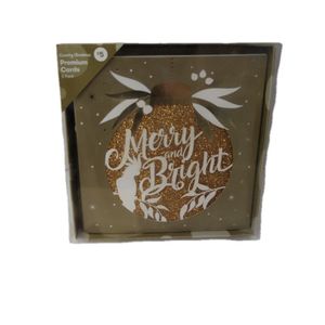 Luxury Merry Christmas Bulk Custom Assorted Box Shaped Greeting Card With Envelope Seals