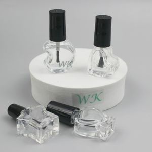 Apple Heart and Mandy Design Empty Nail Polish Bottles 2ml 3ml 4ml 5ml round Shape for Cosmetics Packaging Perfumed Use