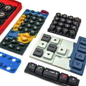 Custom Silk Printing or P+R Radium Carving Silicone Keypad with Conductive Carbon Pills Customize Silicone Switch Phone Keypad