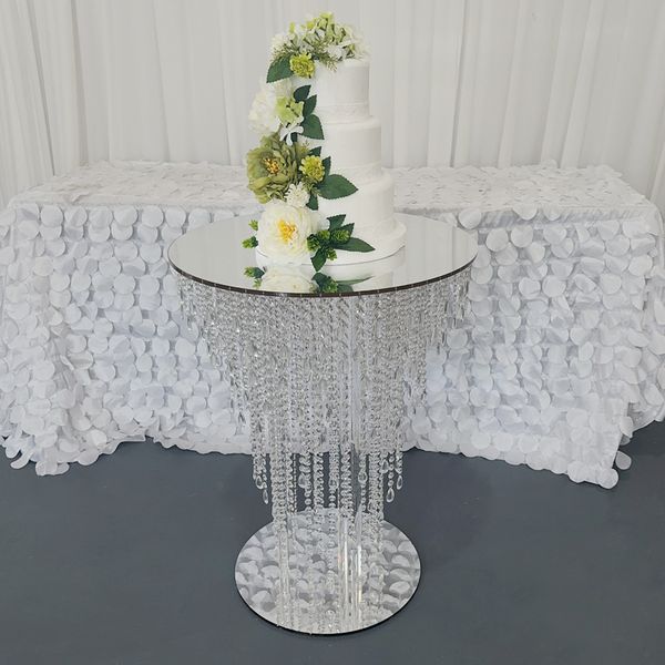 Mirror Crystal Wedding Cake Table Decoration Cake Stand Chandelier Style Dessert Table Display Set