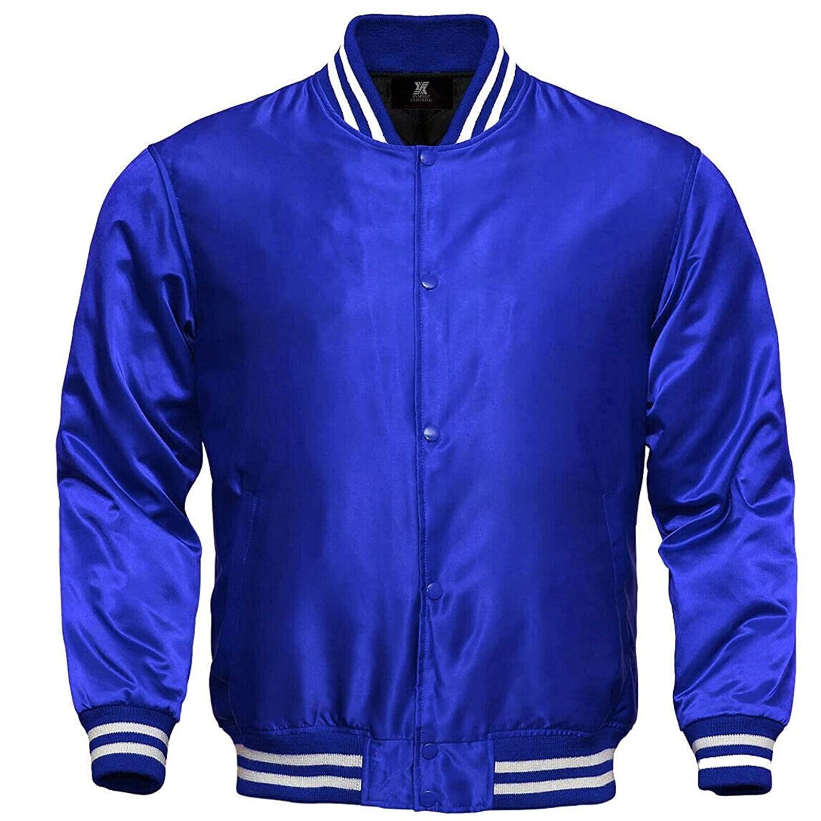 Custom Logo Men Cropped Varsity Jacket Streetwear High Quality Oversized Satin bomber Jacket Embroidery Graveyard Varsity Jacket