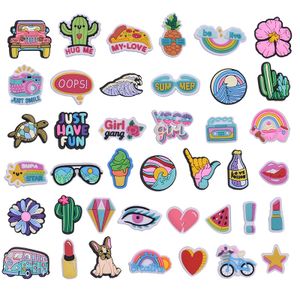 Shoe Charms Clog Accessories For Girls Women Cute Summer Pink Peace Clogs Charms Party Favors Shoe Charms Shoe Decorations