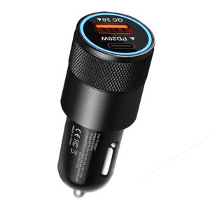 2024 Quality Guarantee 20w PD QC3.0 Car Charger Dual USb Port Laptop Travel Quick Fast Car Charger Adapter
