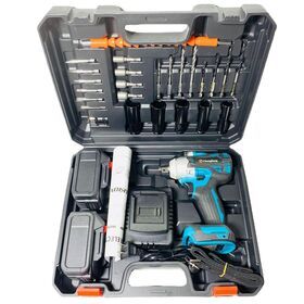 Set of 32pcs Combination Power Tool Kits Home Rechargeable Brushless Lithium Electric Torque Wrench Cordless Impact Wrench Set