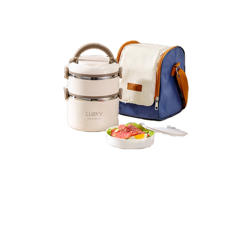 Direct Factory Wholesales Hot Selling Promotion Stainless Steel Bento Box with Insulated Plastic Food Jar Lids Hot Lunch Boxes