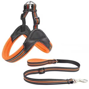 Hot sell  dog chest strap Simple reflective  Dog Harness and leash Set for medium and large dog
