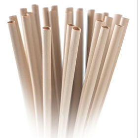 organic eco friendly natural 23cm new arrivals engraved disposable compostable bamboo fiber straw with customizable logo