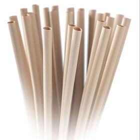 organic eco friendly natural 23cm new arrivals engraved disposable compostable bamboo fiber straw with customizable logo
