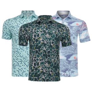 Oem Custom Sublimed Logo Summer Men's Performance Printed T-shirt Quick Drying Casual Golf Shirt For Men