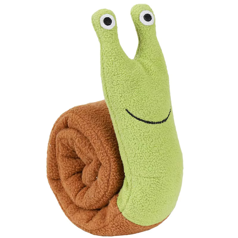 Hangzhou Likong Industrial Co., Ltd. Interactive Sustainable Snuffle Toy for Dogs Sound- Emitting Snail Plush Stuffed Toy Pet Interactive Chew Toy