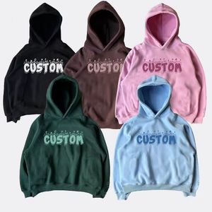 YUDI High Quality DIY Custom 3D Puff Printing logo Pullover USA size 100% Cotton Plain DTG print men's sweatshirt hoodies