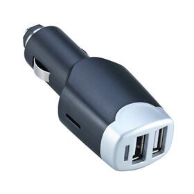 2 USB Car Charger Adapter with 12 to 24V Input Voltages