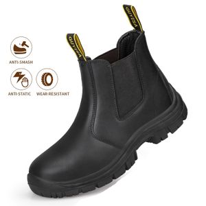 GUYISA functional protective footwear construction miner safety working shoes men's genuine leather safety boots