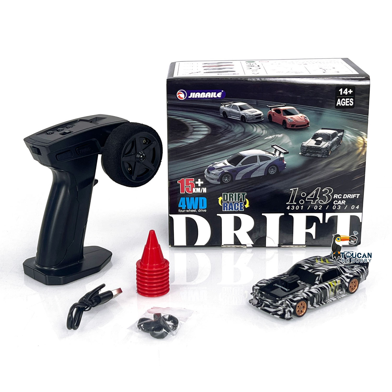 Nanning Dazuiniao Technology Co., Ltd. 1/43 Radio Control Drift Car 4WD RC 2.4g Mini Race Car Toy High Speed Model