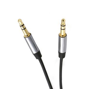 High quality Gold plated aluminum alloy 3.5mm  male to male  audio cable Computer speaker headset car audio cable