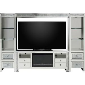Hot sale glam mirrored  TV unit TV stand with drawers for living room