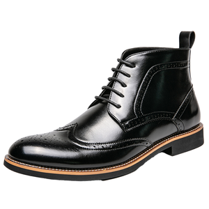 YIHE MB-027 Men's High top leather boots Comfortable lace-up design Winter Summer Fall EVA insole Ankle footwear for gentlemen
