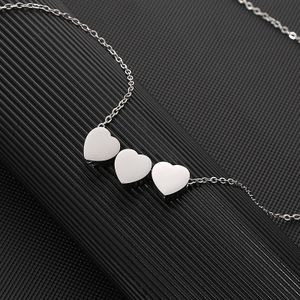 Fashion Customized Necklace Jewelry Stainless Steel Blank Heart Charm Pendant Necklace For Women