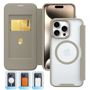 Flip Card Leather TPU PC Magnetic Mobile Phone Case cover For iphone 16 15 14 Pro Max Magnetic case for iphone 13promax