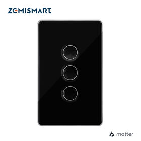 Zemismart Matter over Wifi Smart Touch US Switch 1 2 3 4gang touch switch Compatible Home SmartThings App Control