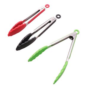 High Quality Easy To Storage Food Clip Food Grade Silicone And Stainless Steel Food Tongs Kitchen Utensils Cooking Tool