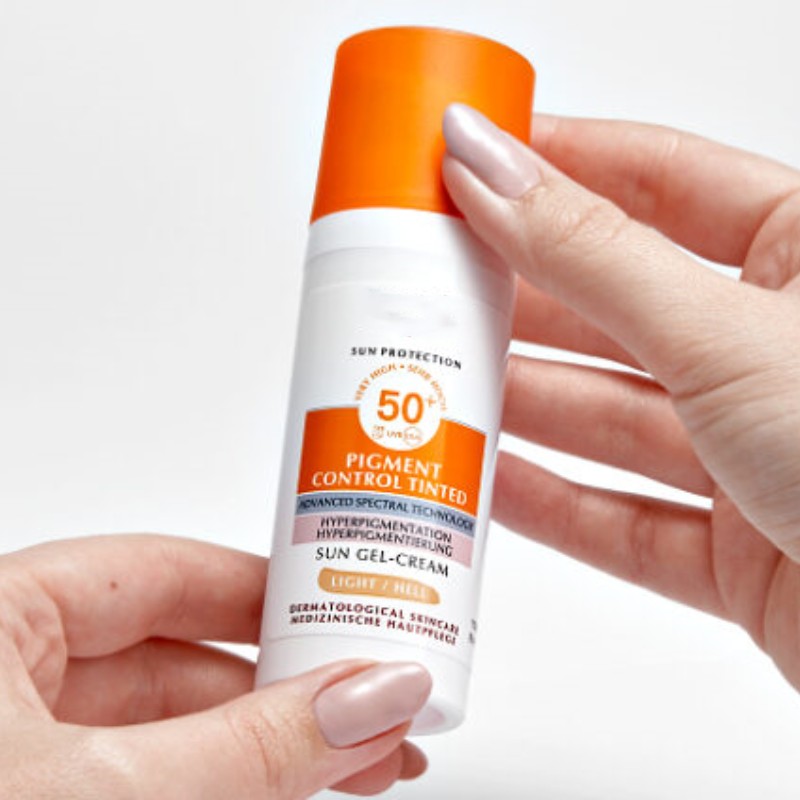 Foshan Shiqianyuan Trade Co., Ltd. Factory direct SUN PROTECTION SPF 50+ UVA :PIGMENT CONTROL TINTED SUN GEL-CREAM DERMATOLOGICAL SKINCARE VERY HIGH PROTECTION