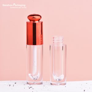 Unique liquid lipstick bottle with wand empty mushroom lip gloss tubes and box custom label custom lip bottle luxury