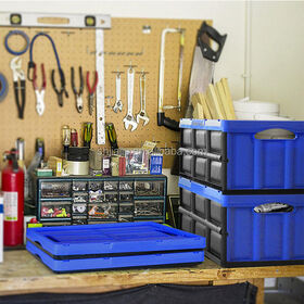 JOIN Plastic Chemical Storage Container Plastic Storage Box Household Collapsible Box Folding Crate
