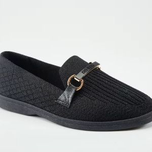 2024 Knitted Loafer Shoes - Black