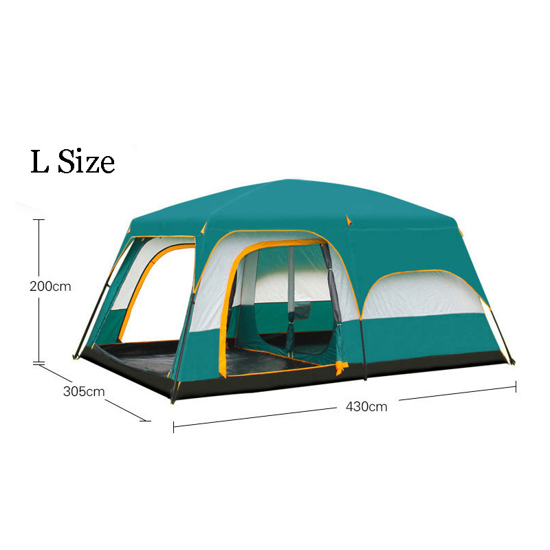 Sun Protection Big Family Camping Tent with One Bedroom One Living Room When Traveling Hiking glamping