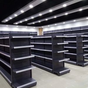 Factory price Metal Convenience Store Display Rack Grocery Shop Gondola Shelving Supermarket Shelves