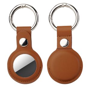 Custom Wholesale Anti Lost AirTag Protective Case Keychain PU Leather AirTag Case