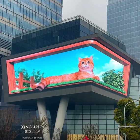 Big 3D led advertising mall screen outdoor led screen display outside building commercial digital billboard 1000*500mm cabinet