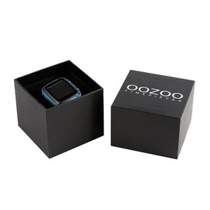 Custom Logo Wrist watch Gift Packaging Storage Luxury Black Rigid Cardboard Paper Watch Box Cases