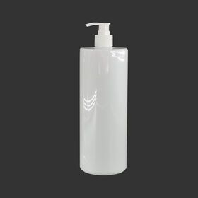 Cosmetic liquid cylinder bottle in white PET plastic pump bottle 1000ml spray bottle