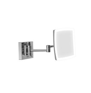 Wall Mounted Hotel magnifying mirror Home Bathroom Small Makeup Square LED Light Mirror