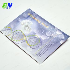 Custom printing flat bag with spot UV bolsa para mascarillas faciales