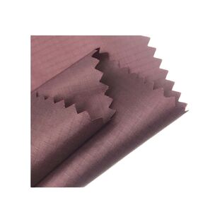 380T nylon taffeta waterproof 0.25 double line lattice wholesale fabric for down coat winter cloth