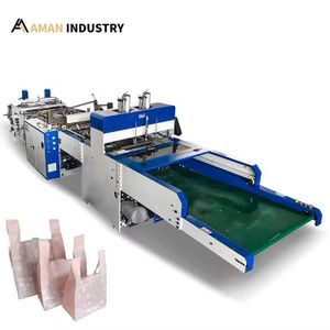 8500*1800*1800mm garbage bag plastic T-shirt Bag Making Machine building material shops sealing knife & photoelectric position