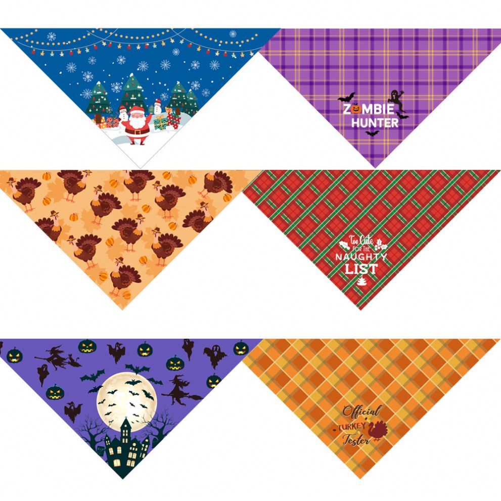 Christmas Pet Accessories Dog Christmas Neck Bandana Holiday Gifts for Cats and Dogs