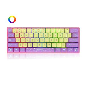 TOPSTYLE TKB-K1 Type C Wired Mechanical Gaming Keyboard Full Keys Punchless Wired USB 60% Mechanical Keyboard RGB 61 Keys OEM