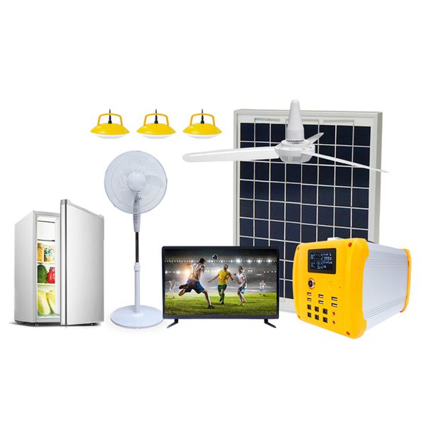 DC Solar Power Home Lighting System For Run TV & Fridge & Fan